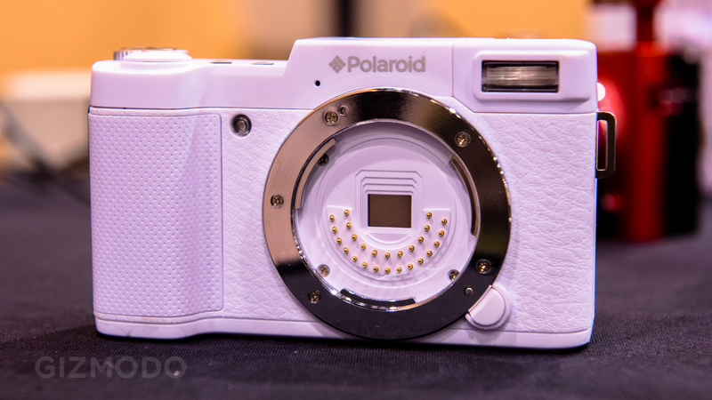 Illustration for article titled Polaroid's New Mirrorless Cameras Have Sensors in Their Lenses